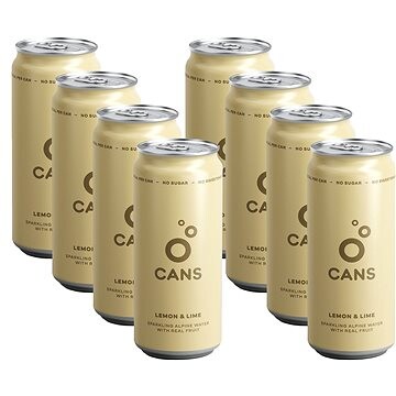 CANS s příchutí citronu a limetky, 8 x 330 ml