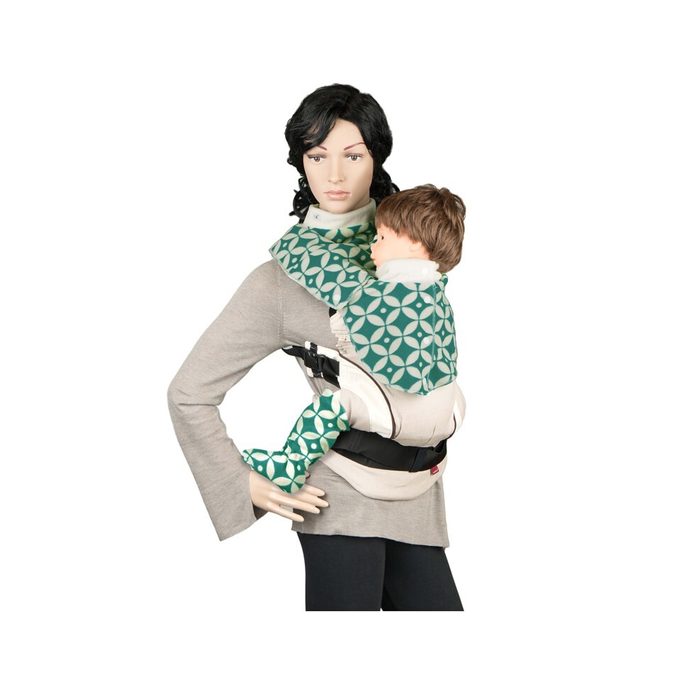 Šál pre nosenie MaM 16 4-point Sand Shell - sivý-zelený
