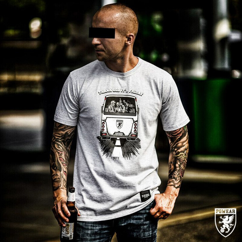Triko PGwear Thank God Its Friday - sivé, S