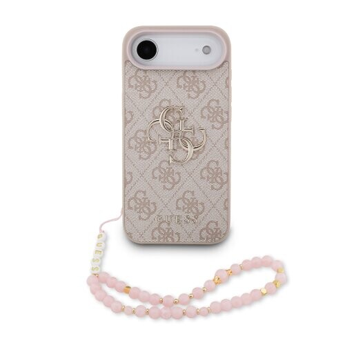 Guess PU 4G Metal Logo Strap Zadní Kryt pro iPhone Air Pink