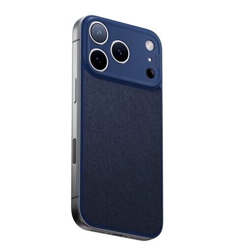 Puzdro Süti iPhone 17 Pro Max, NanoLeather - tmavo-modré