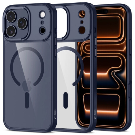 Tech-Protect Magmat MagSafe kryt na iPhone 17 Pro Max, modrý/priesvitný