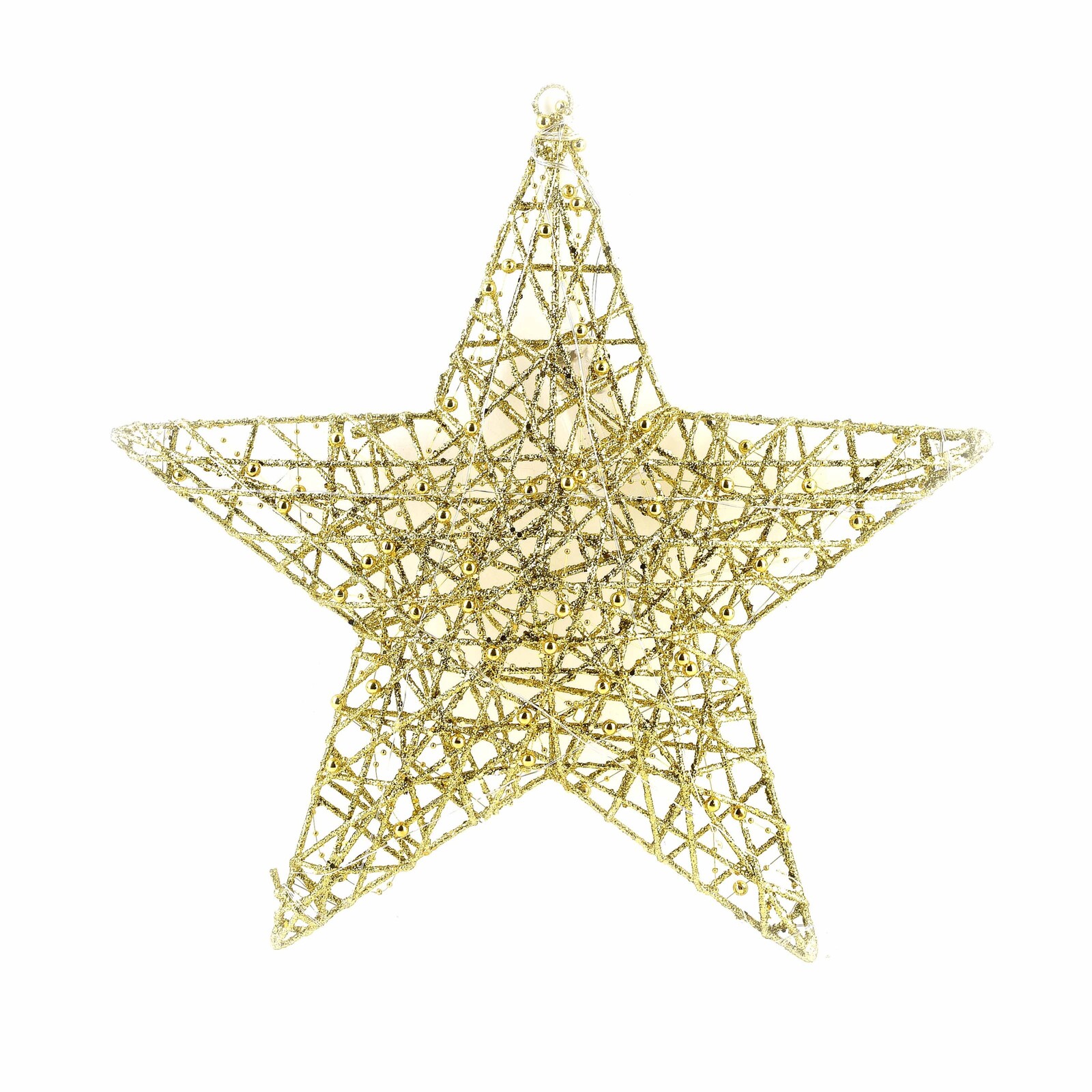 LED vánoční závěsná hvězda SANTA LILA I 45 cm zlatá