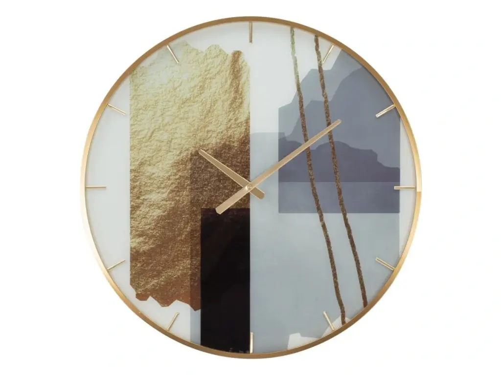 Nástěnné hodiny Glass Motif 60 cm vícebarevné/zlaté