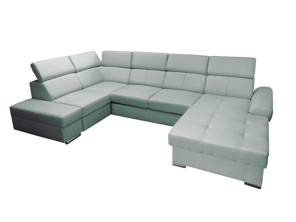 Rohová rozkladacia pohovka s leňoškou Colt II svetlo zelená