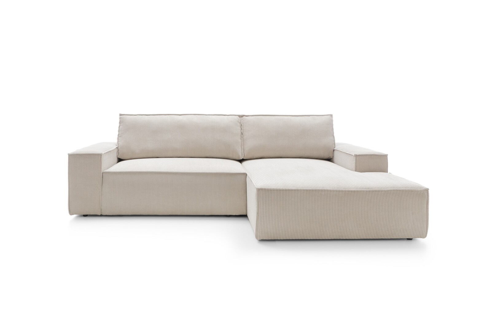 Rohová sedacia súprava Fiord M krémovo biela pravá