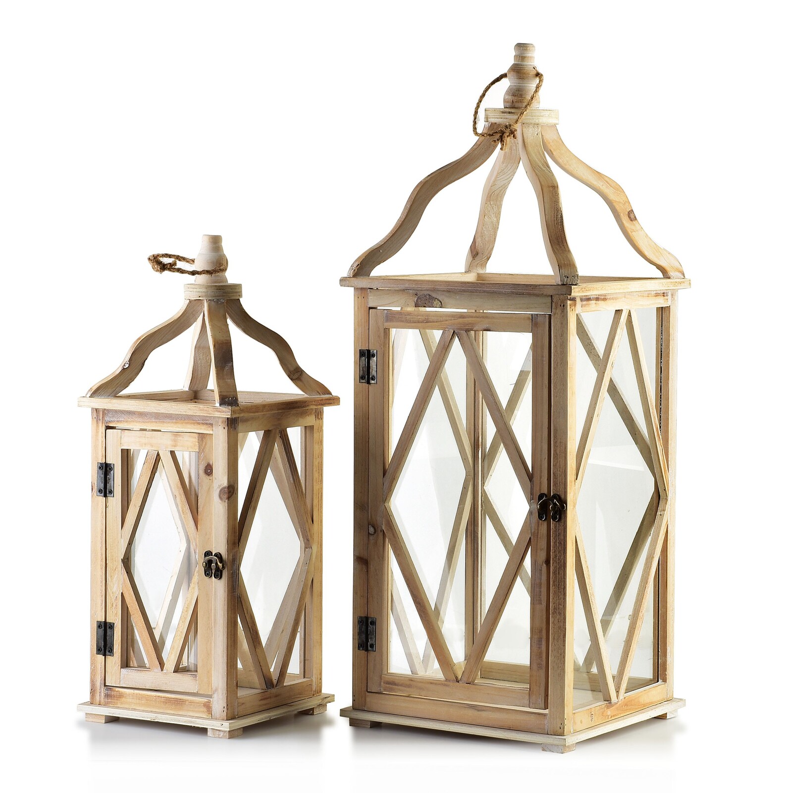 Sada 2 ks luceren LOKKE Wavy Line XL+L béžová