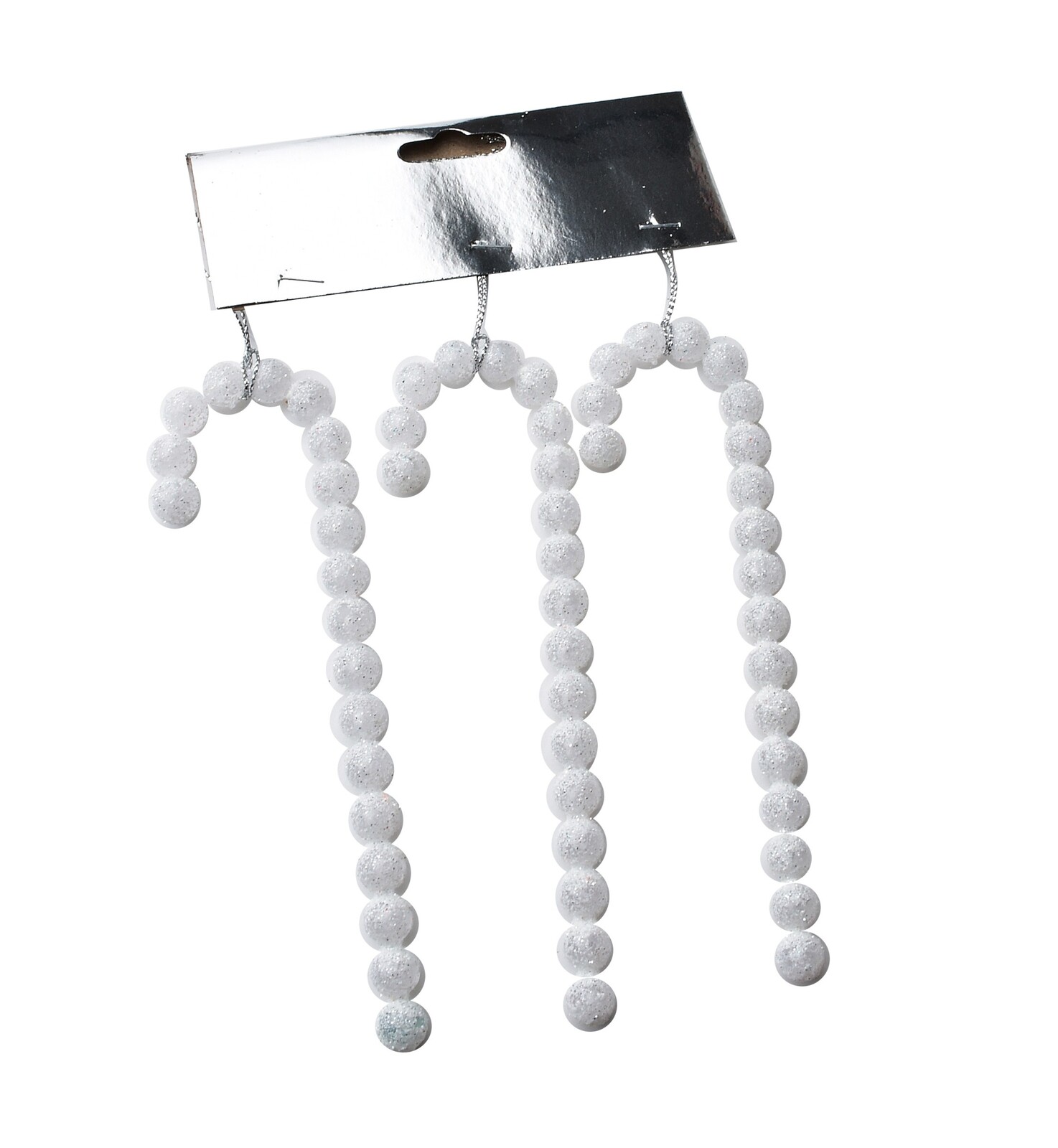 Sada 3 ks vánočních dekorativních ozdob HULA 15 cm bílá