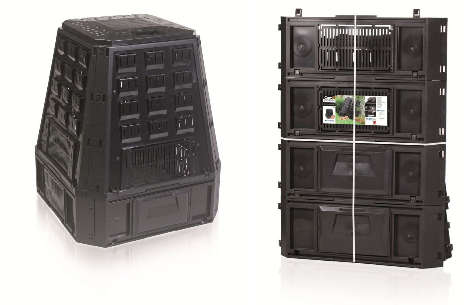 Záhradný kompostér EVOGREE 630L čierny