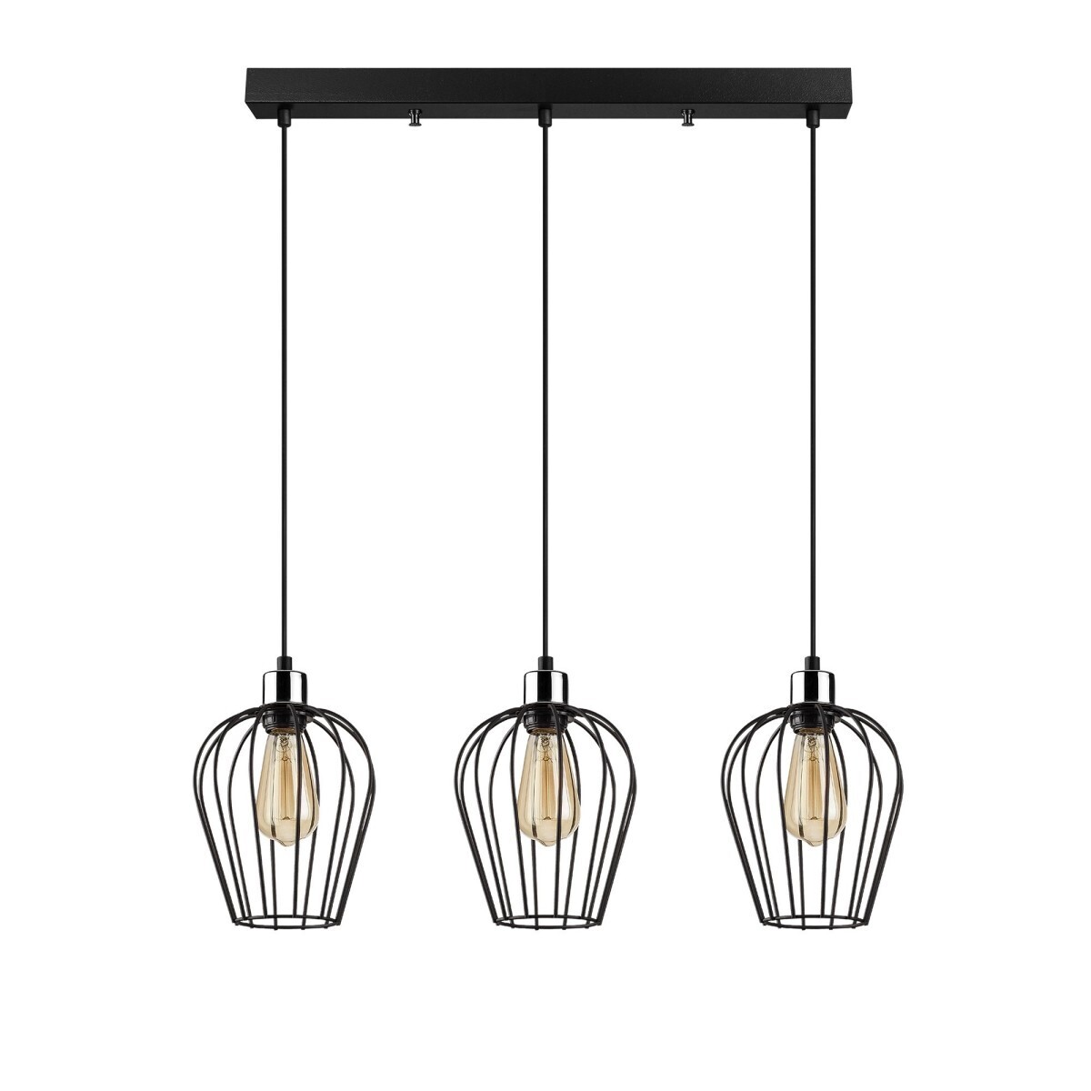 Závěsný lustr Tel VIII černý