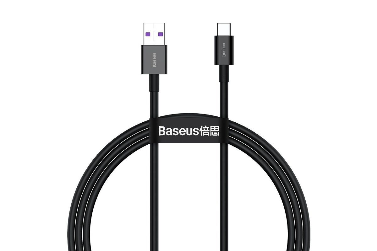 Baseus napájací kábel CATYS-01 USB-A na USB-C 66W - 1 meter, čierny