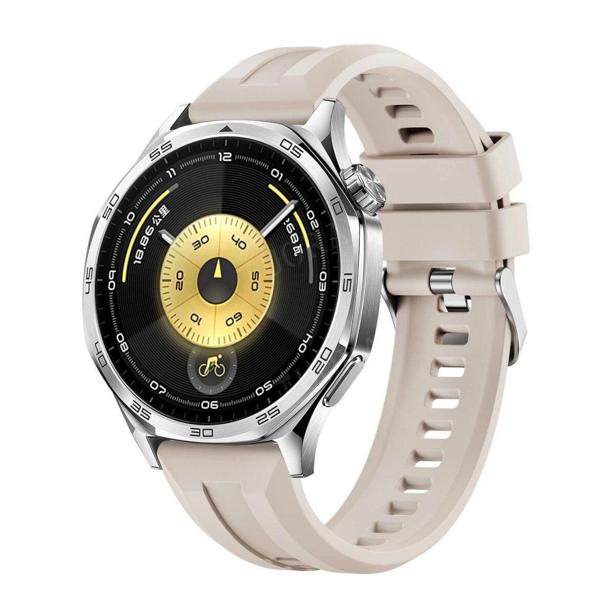 eses Silikónový remienok pre Huawei Watch GT 5 46mm a GT 6 46mm - Béžový