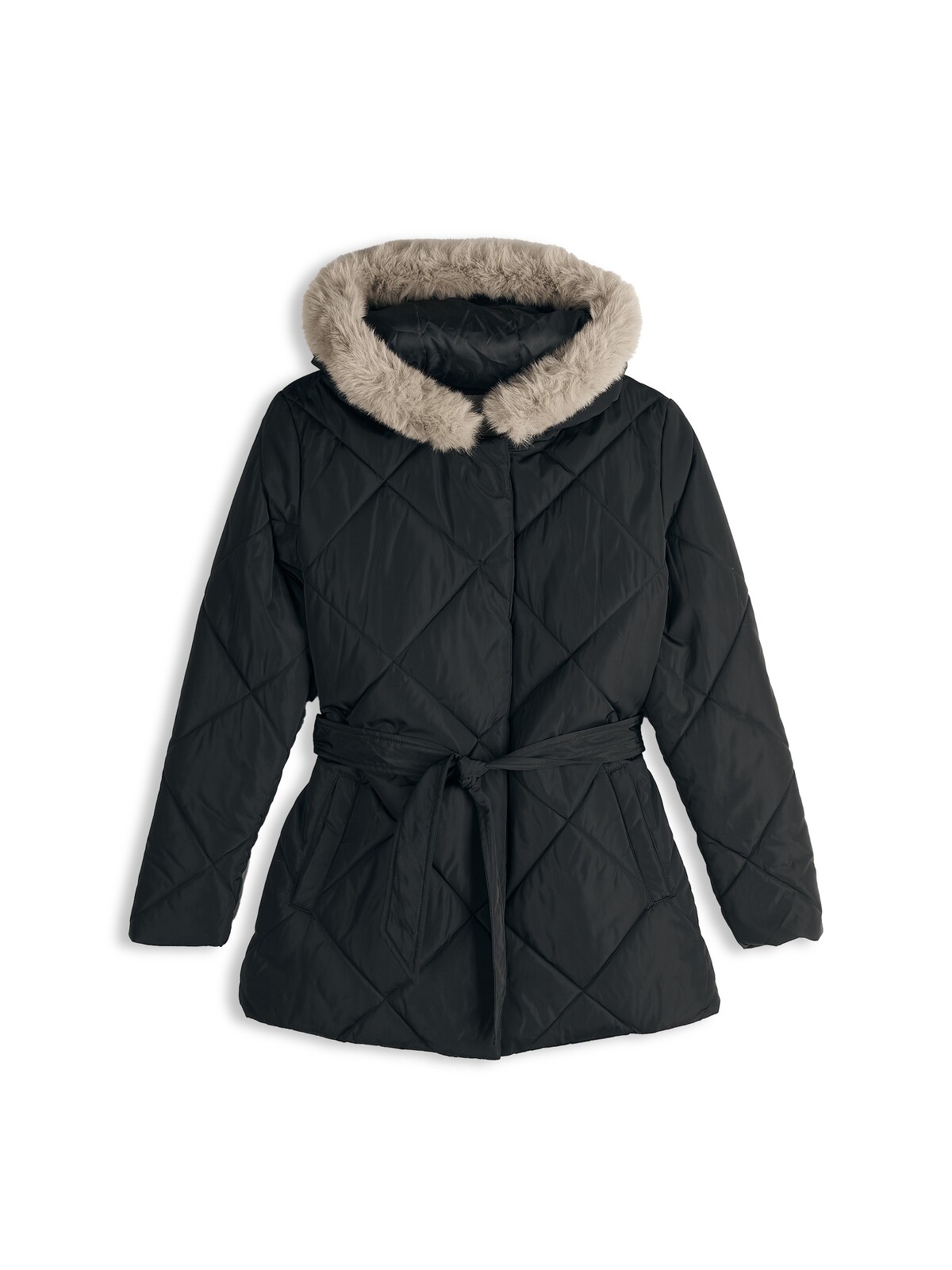 GATE Dámska prešívaná bunda s opaskom