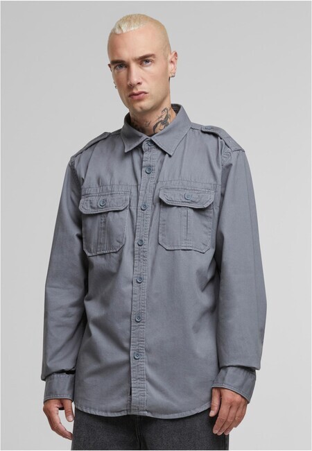 Brandit Vintage Shirt charcoal grey - S