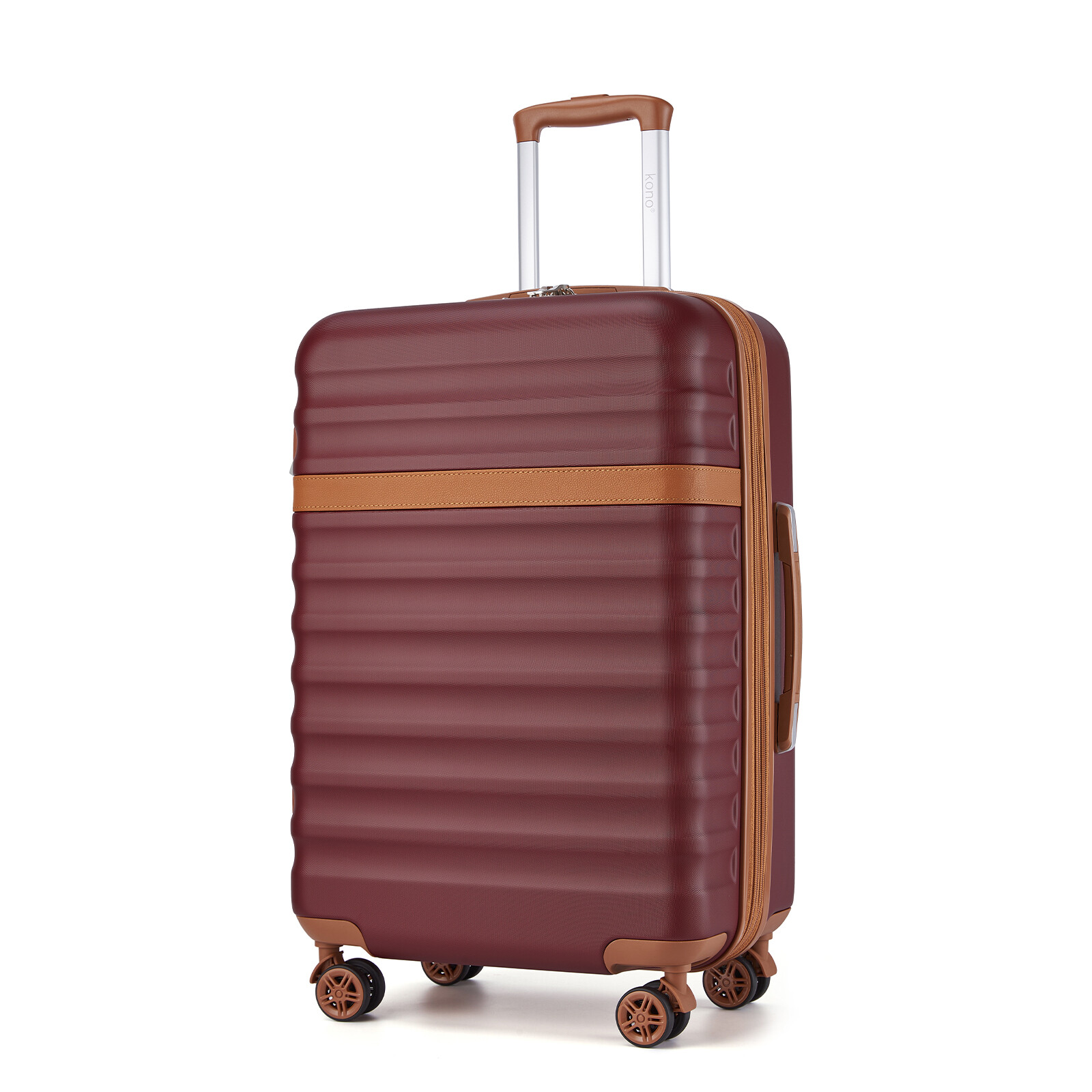 Rozšíriteľný ABS+PC kufor Kono s TSA zámkom - 87L - burgundy