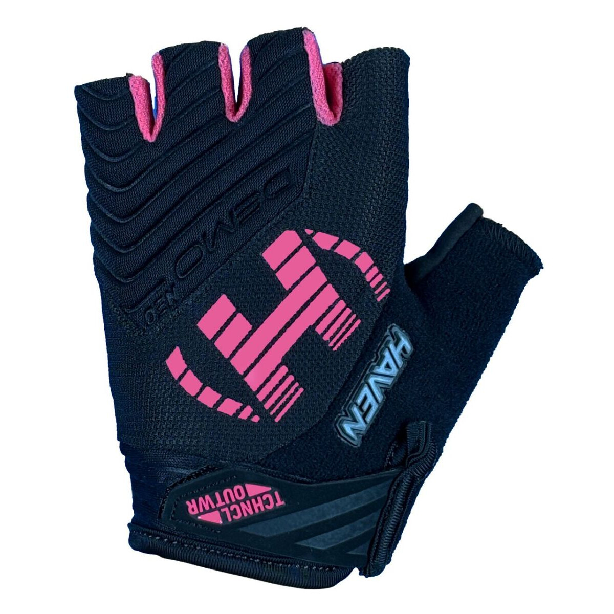 Rukavice bezprsté Haven Demo Neo Short - čierne-ružové, M