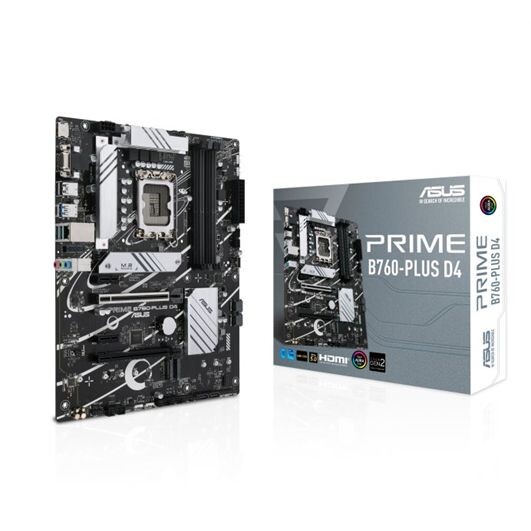 ASUS PRIME B760-PLUS D4, Intel B760, LGA1700, 4xDDR4, ATX 90MB1CW0-M1EAY0
