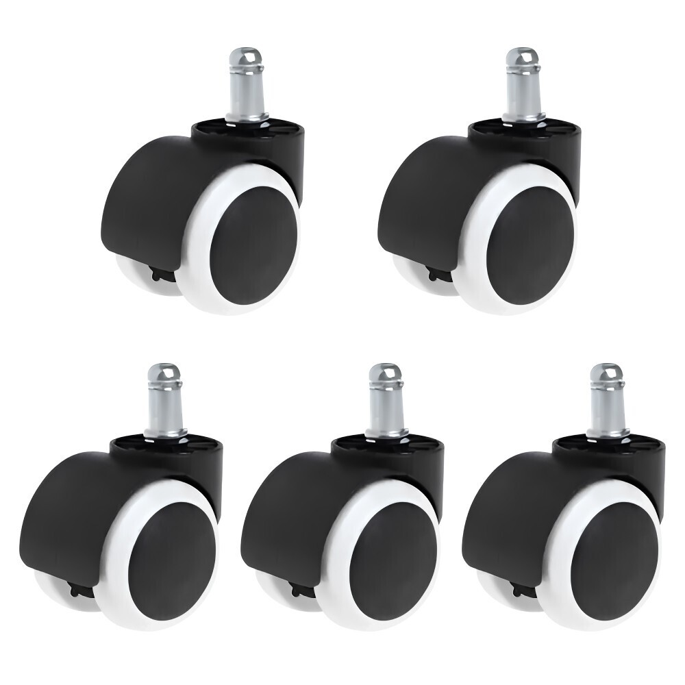 KONDELA Koliesko Typ 2 koliesko (5 ks) čierna / biela