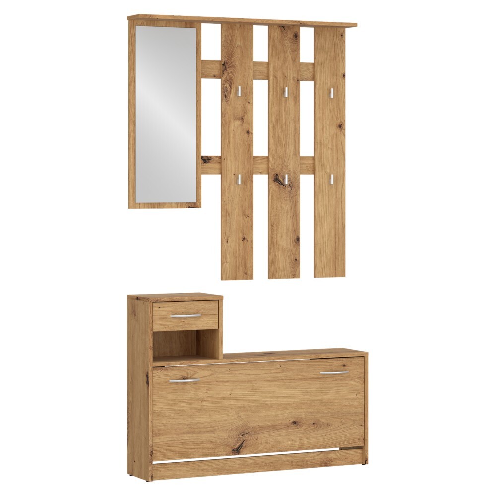 KONDELA Vira Mecki New predsieň dub artisan