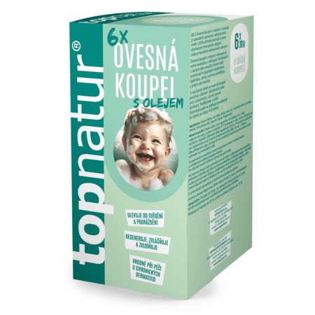 TOPNATUR Ovsený kúpeľ s konopným olejom 6 x 30 g