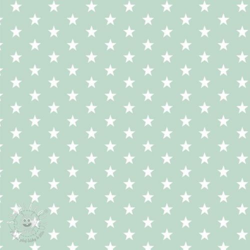 Bavlnená látka Petit stars mint