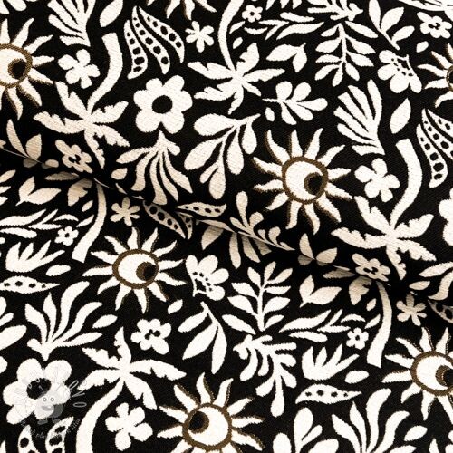 Dekoračná látka jacquard Sunlight noir