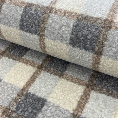 Kabátovina Bouclé Squares design D