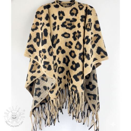 Poncho PRATO boiled wool Panther sand