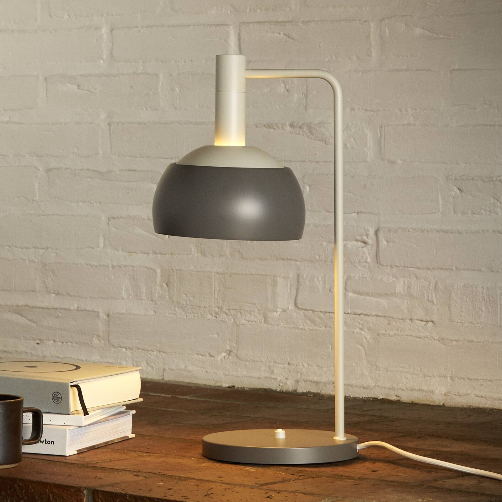 Louis Poulsen stolová lampa FJ Elements, sivá, 45 cm, E14