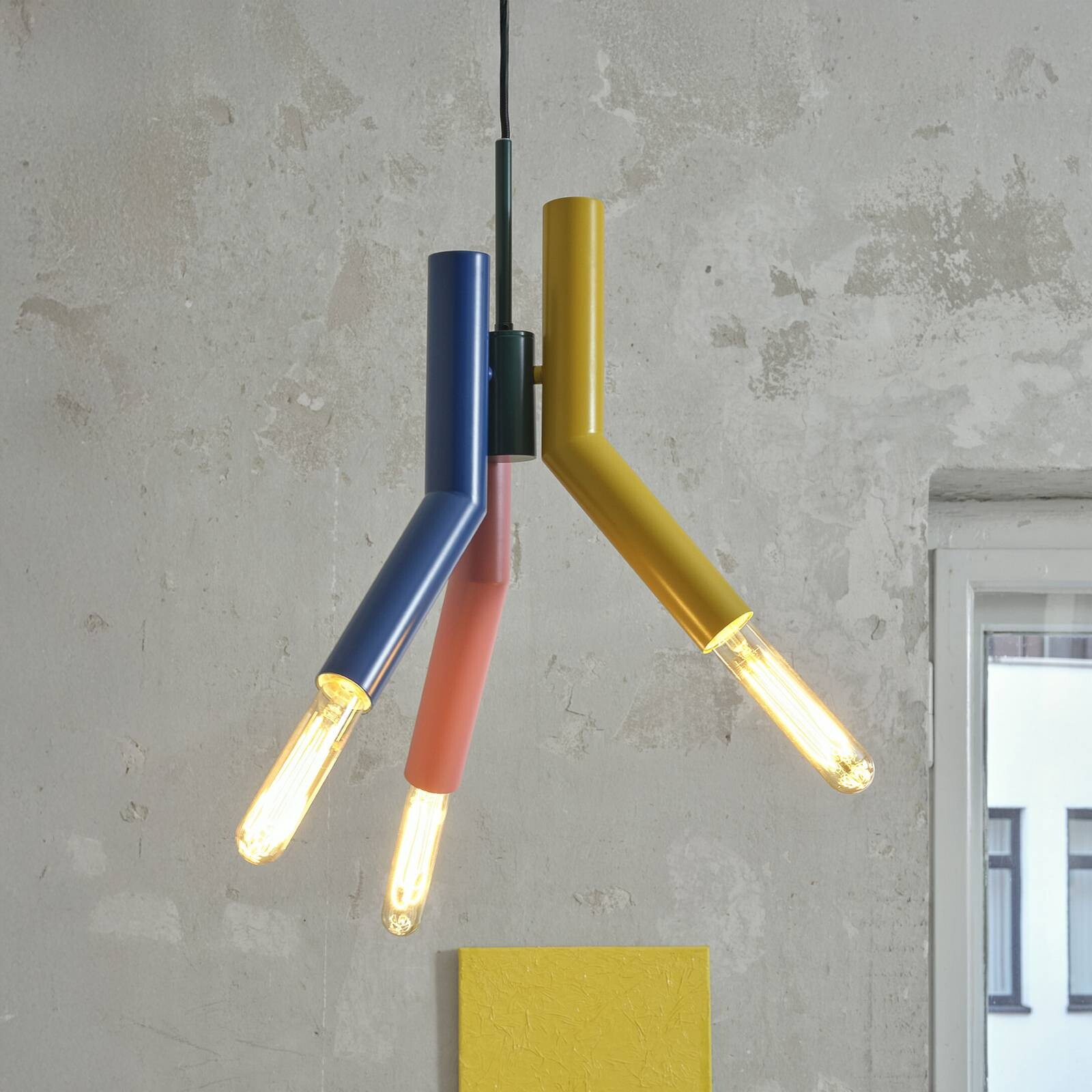 OSRAM závesné svietidlo Decor Straw, 3-pl., oceľ, farebné, E27