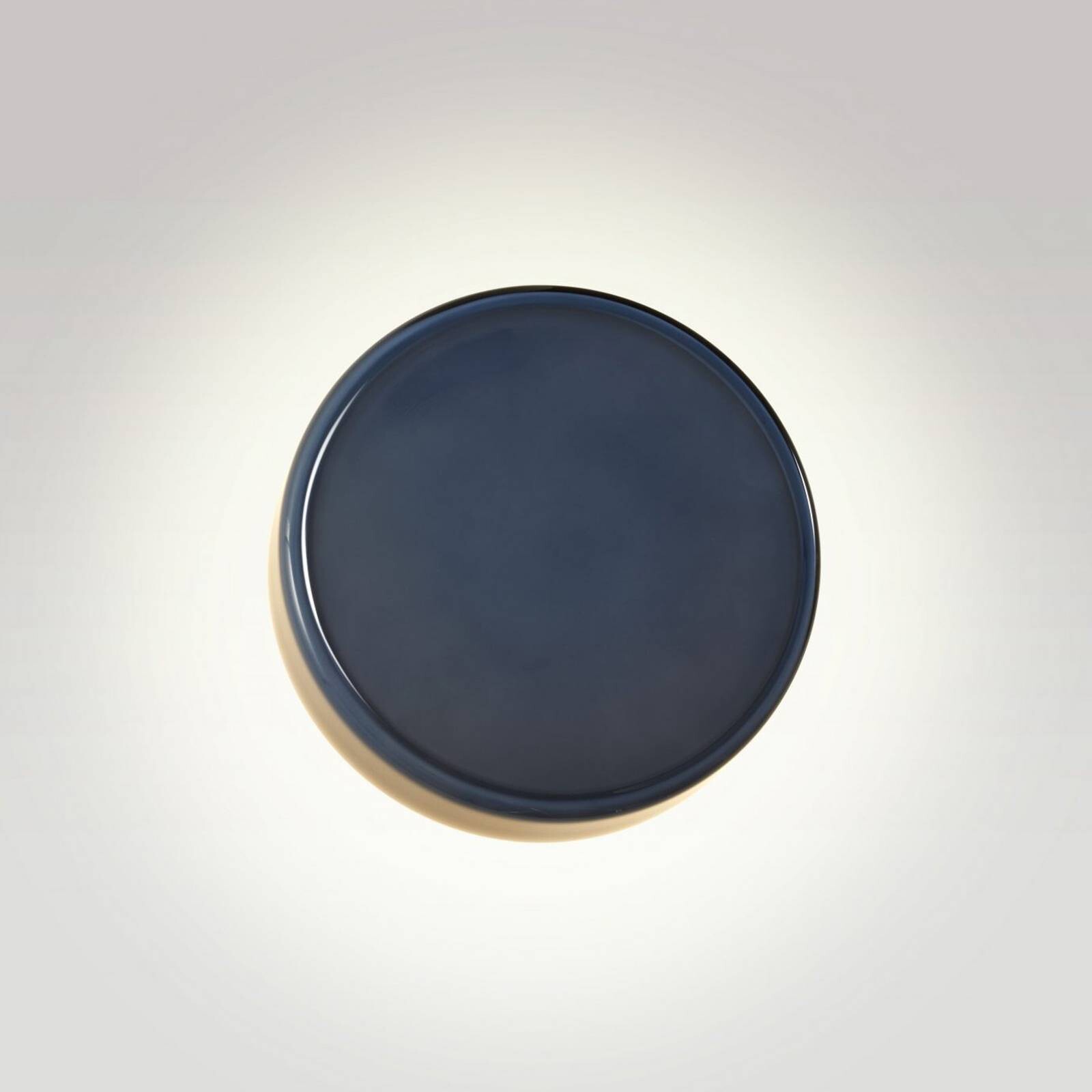 MARSET LED nástenné svetlo Caramel, modrá, Ø 22 cm, TRIAC, sklo