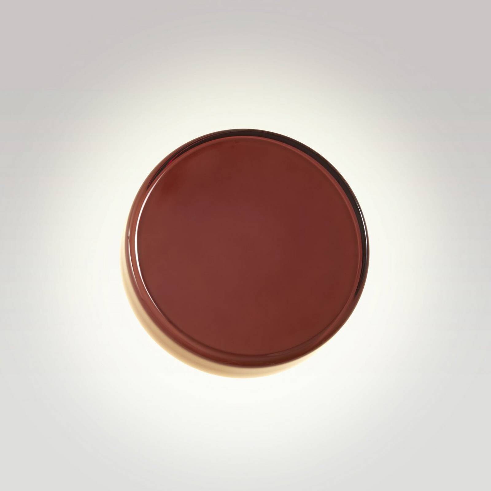 MARSET LED nástenné svetlo Caramel, hnedá, Ø 22 cm, TRIAC, sklo