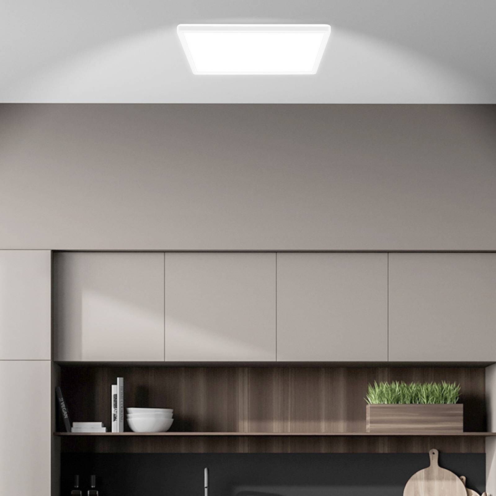 stropné LED svetlo Tava A, CCT, 29 x 29 cm, biele, diaľkové ovládanie