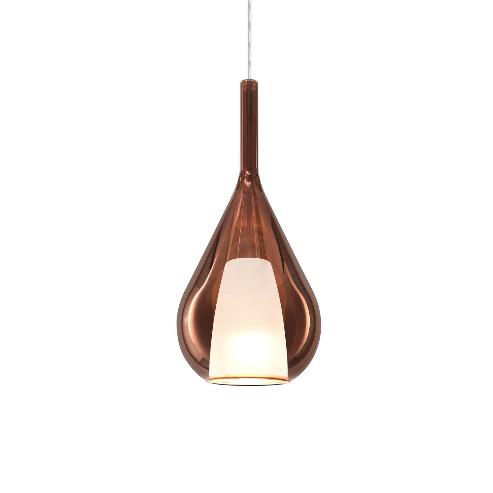 Ideal Lux závesné svietidlo Kalique 3, medená farba, Ø 18 cm