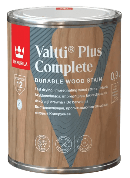 VALTTI PLUS COMPLETE - Rýchloschnúca saténová tenkovrstvá lazúra (zákazkové miešanie) TVT 5050 - mesi, 9 L