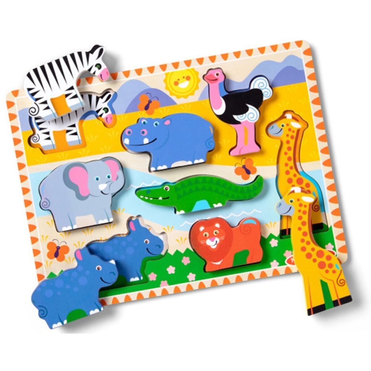 Melissa & Doug drevené puzzle dopravní prostředky
