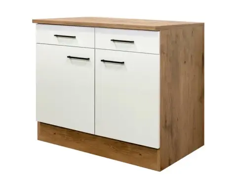 Dolná kuchynská skrinka Avila, dub lancelot/krémová, šírka 100 cm%