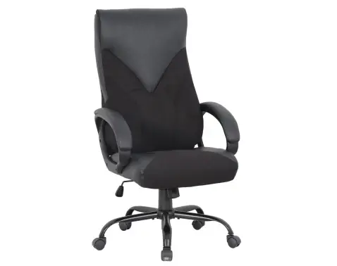 Kancelárske kreslo s podrúčkami Sabina, čierna ekokoža/čierna látka%