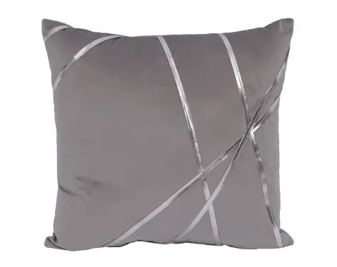 Dekoračný vankúš Vanessa 45x45 cm, striebornými s pruhmi%