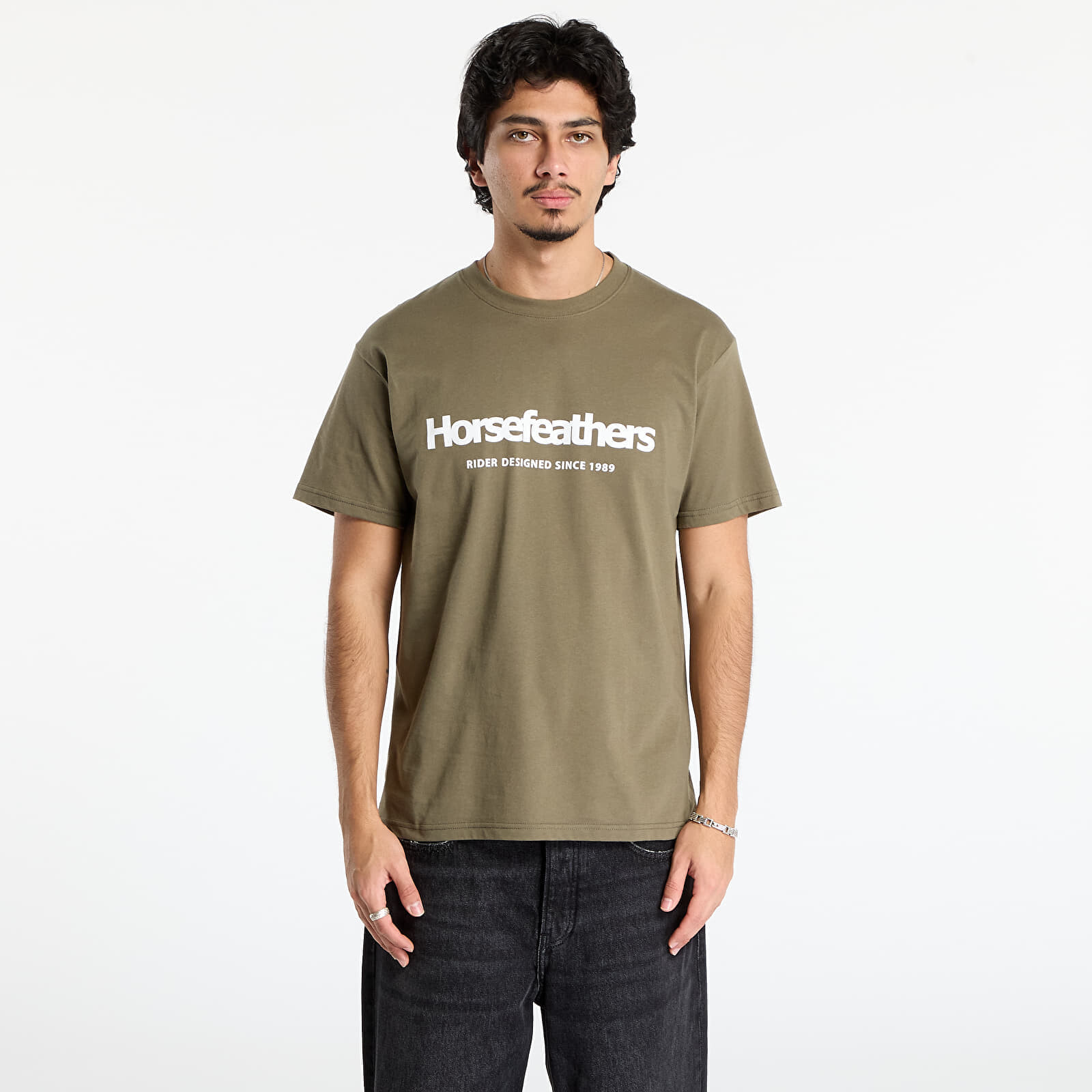 Tričko Horsefeathers Quarter T-Shirt Burnt Olive XXL