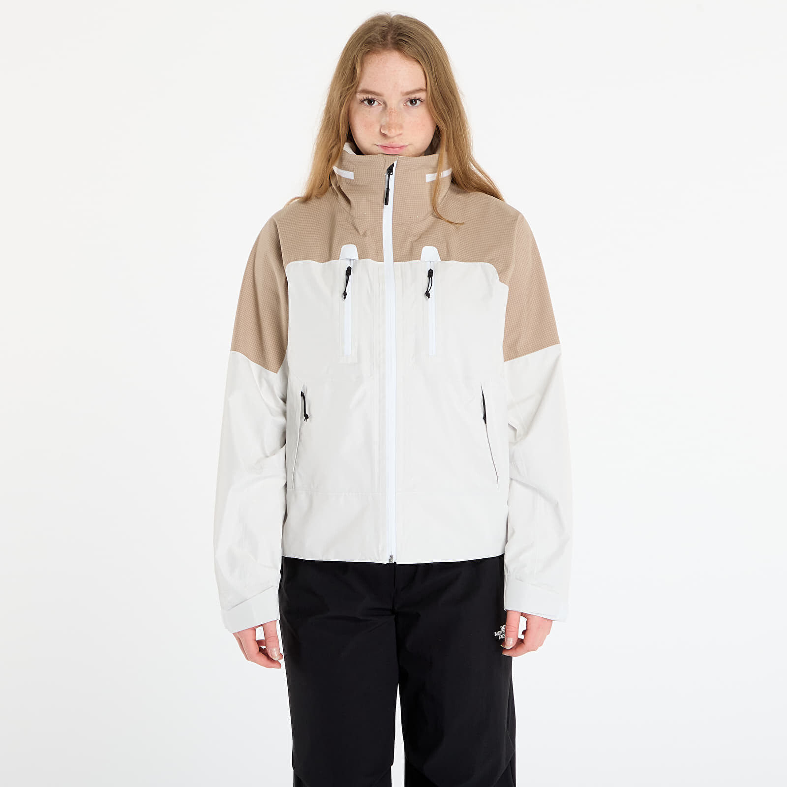 Bunda The North Face W Hke Devils Thumb Gtx Jacket White Dune/ Mushroom Gre S