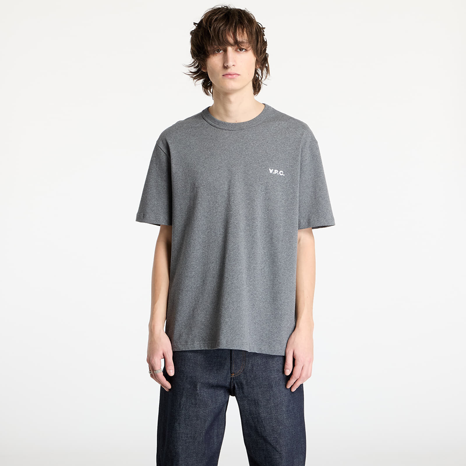 Tričko A.P.C. Boxy Petit Vpc T-Shirt Heather Charcoal Grey S