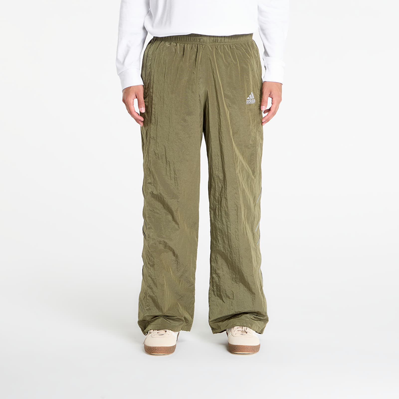 Kalhoty adidas Equipment Football Track Pant Focus Olive/ Lucid Pink M