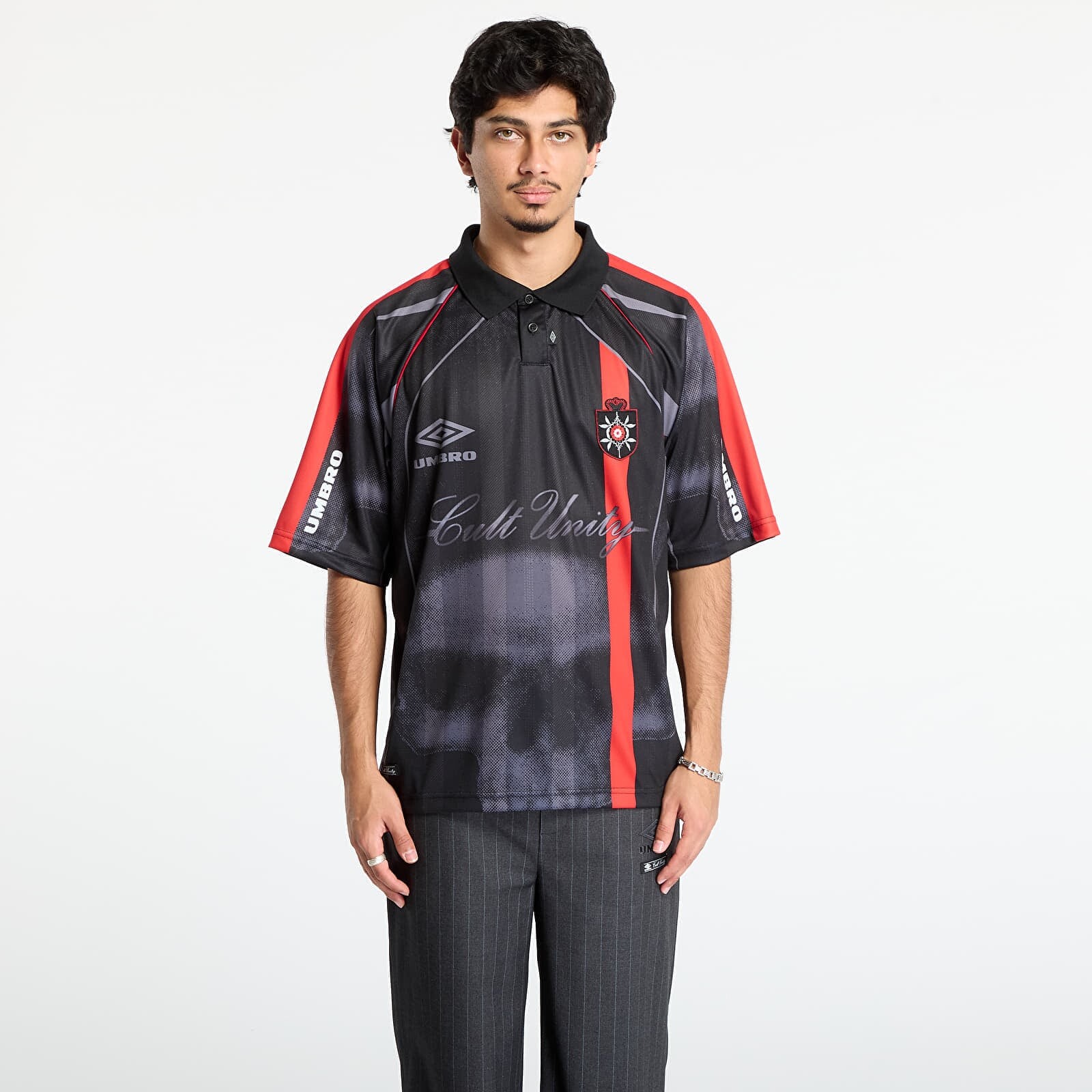 Tričko Umbro 01 03 Polo Black/ Red XL