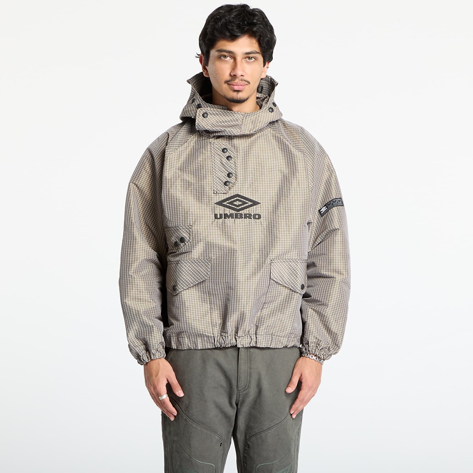 Bunda Umbro Smock Check Anorak Beige/ Black L