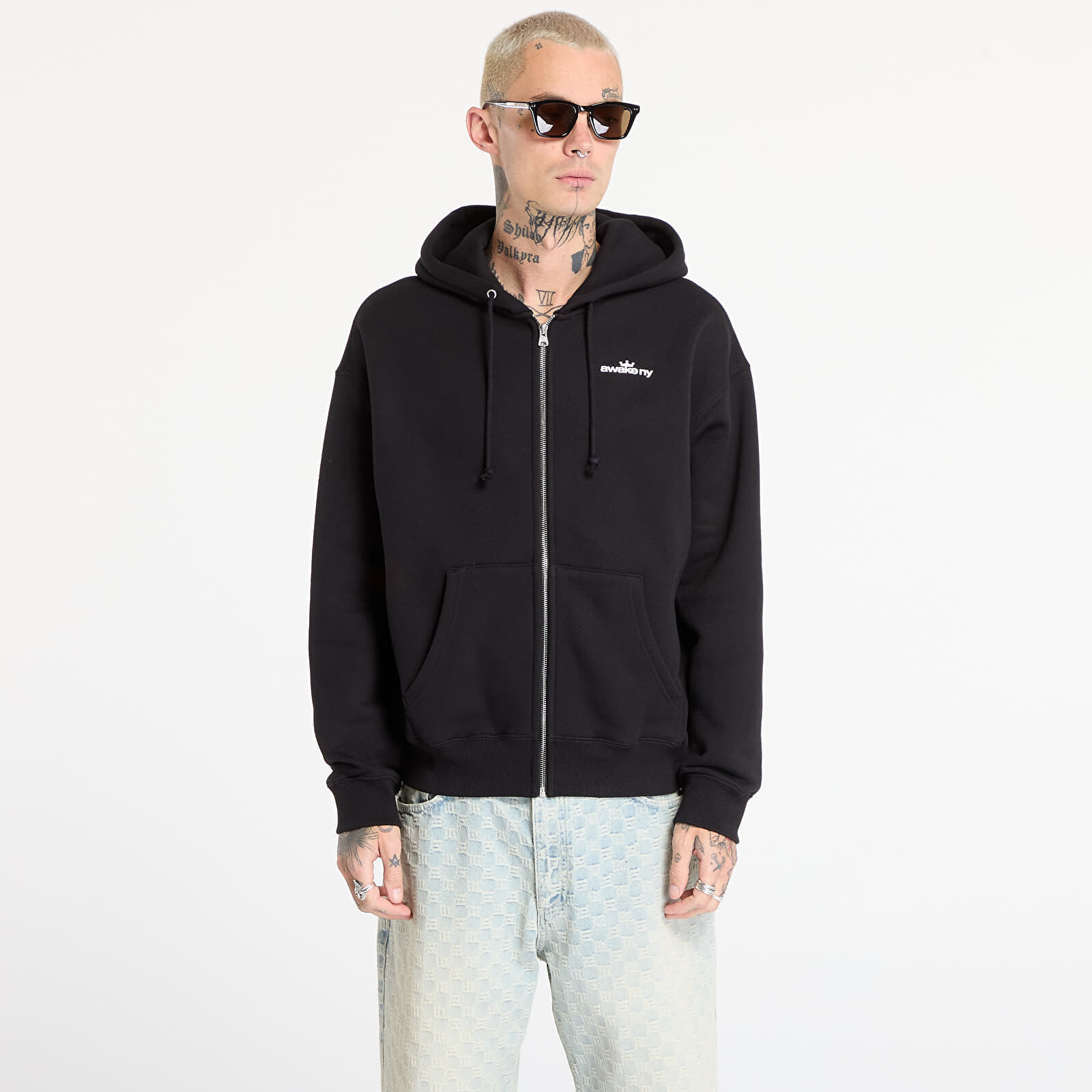 Mikina Awake NY Crown Logo Full-Zip Hoodie Black S