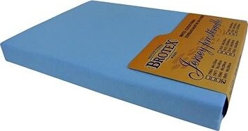 Brotex Jersey plachta na posteľ svetlomodrá, 180 × 200 cm dvojposteľ