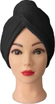 Kaptan Turban na vlasy vafle, černý