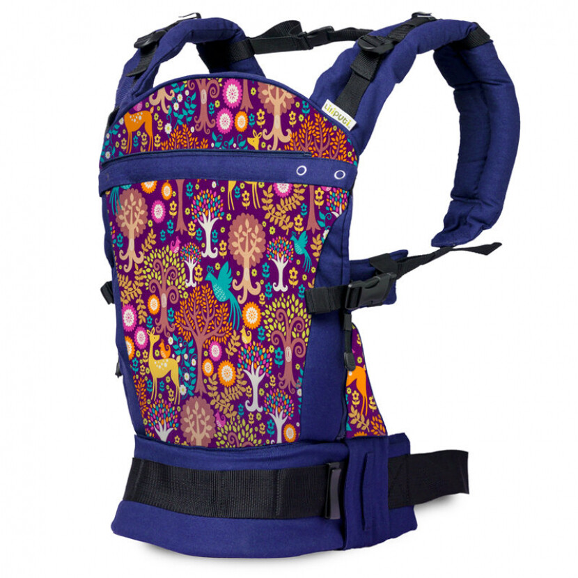 Detské nosítko Liliputi Buckle Rainbow Magic Forest - modré