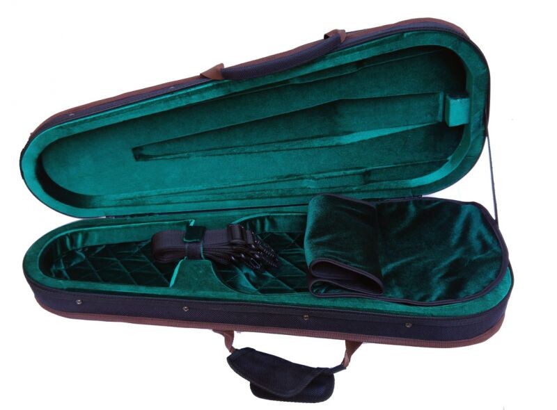 PETZ Short, extra-light violin case made of high-density
foam, green interior